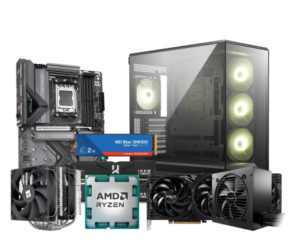 Desktop Polecany zestaw Ryzen 7 9800X3D/32GB/2TB/RX 5070 Ti 16GB